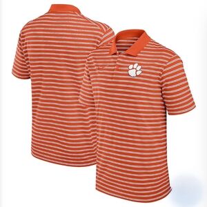 Nike Clemson Tigers Primetime Victory Striped Performance Polo - Size XL